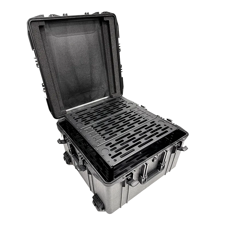 Panaro A-RACK 4U 19 Inch Rack Case in MAX615TR Waterproof Case with Trolley Black