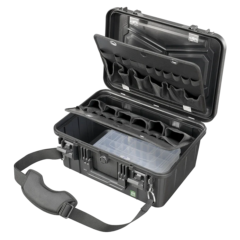 Panaro EKO60DPA-P Professional Tool Case Kit with Shoulder Strap Smoke Grey