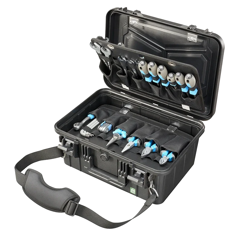 Panaro EKO60DPA-P Professional Tool Case Kit with Shoulder Strap Smoke Grey