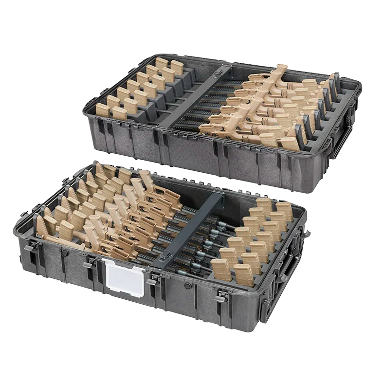 Panaro MAX1090H410GUN-R Waterproof Rifle Case for 14 Rifles with Removable Lid Black