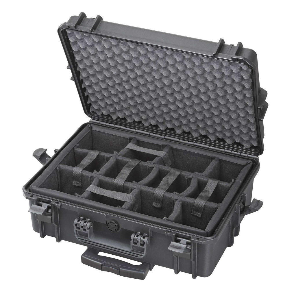 Panaro MAX505CAMTR Waterproof Case with Padded Dividers and Trolley Black