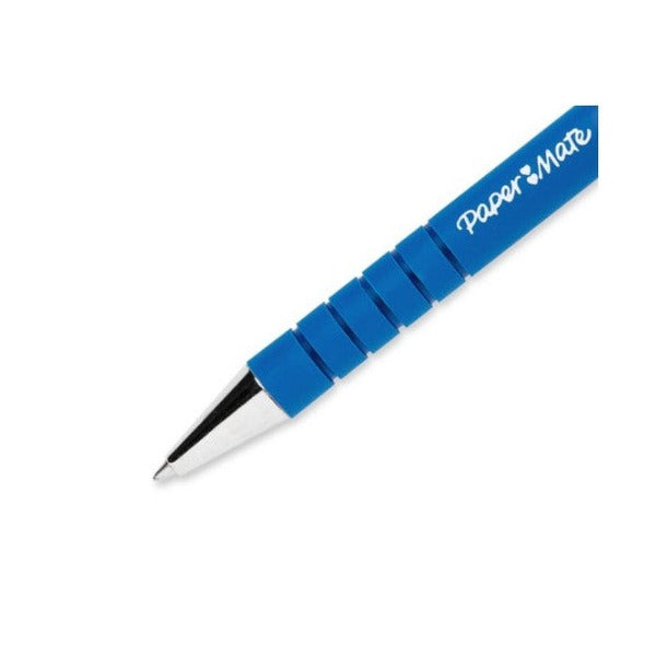 Papermate Flexgrip Ultra Retractable Ballpoint Pen Fine 0.8mm Blue Box of 12