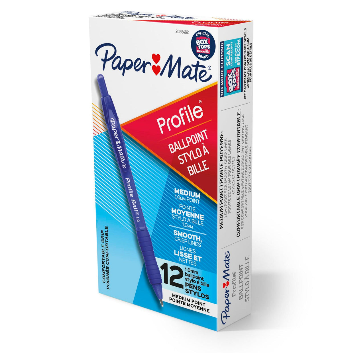 Papermate Profile Retractable Ballpoint Pen Medium 1.0mm Blue Box of 12