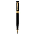 Parker Duofold Classic Fountain Pen Black and Gold Trim Medium Nib