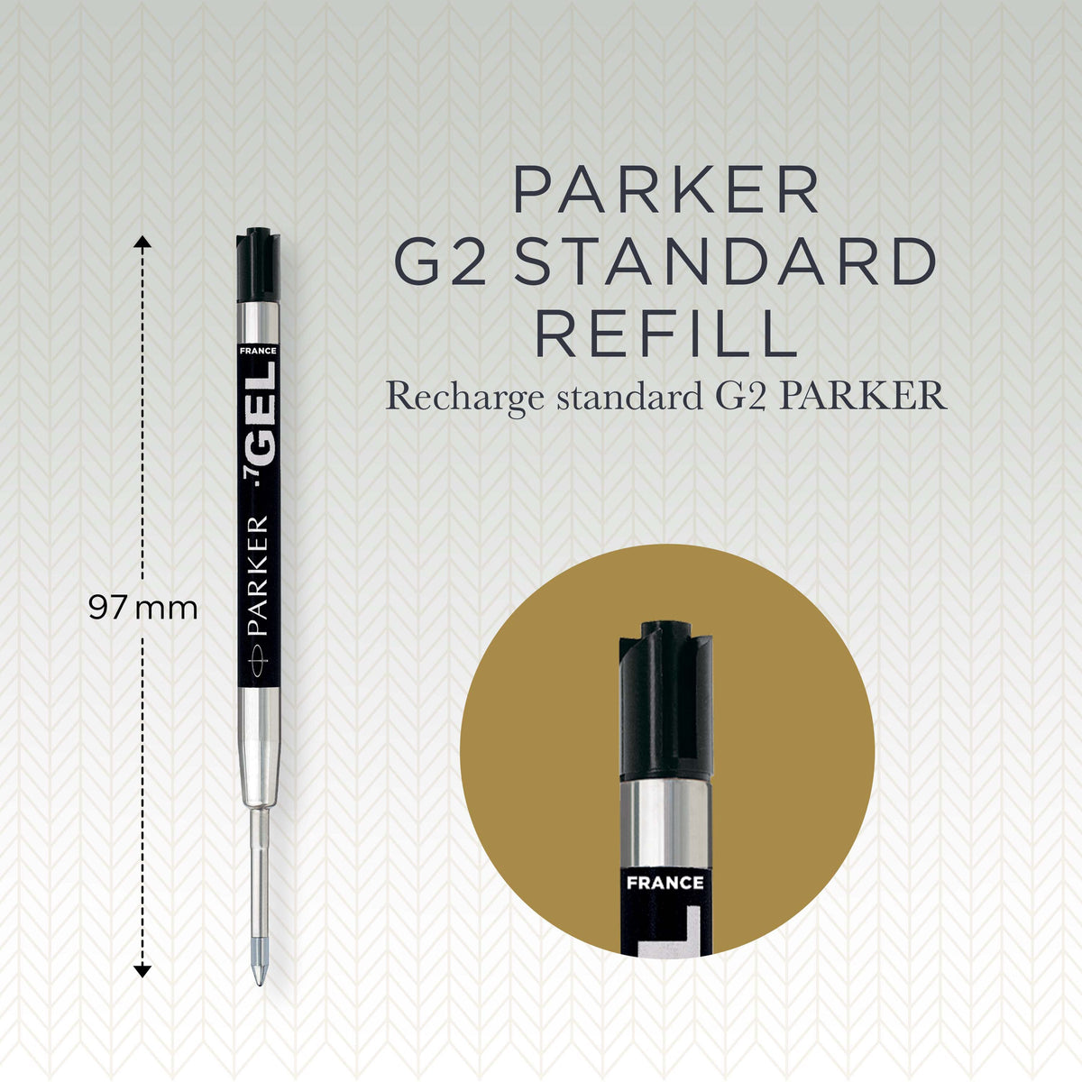 Parker Ballpoint Gel Refill Black Medium 0.7mm Tip