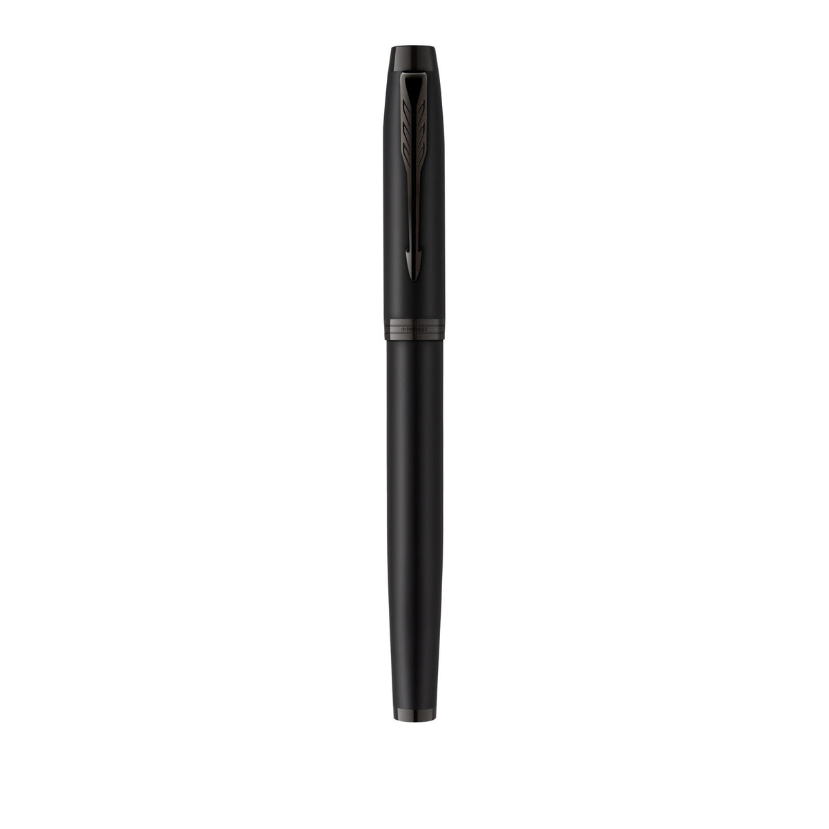 Parker IM Achromatic Fountain Pen Matte Black Lacquer Black Trim Medium Nib