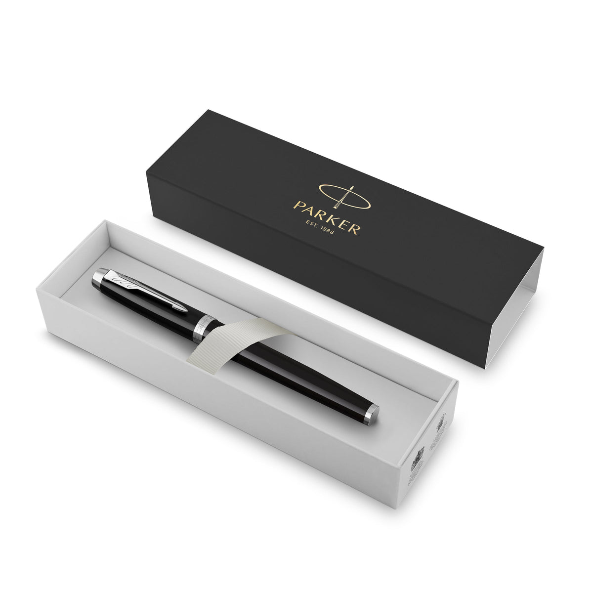 Parker IM Fountain Pen Black Lacquer and Chrome Trim Medium Nib