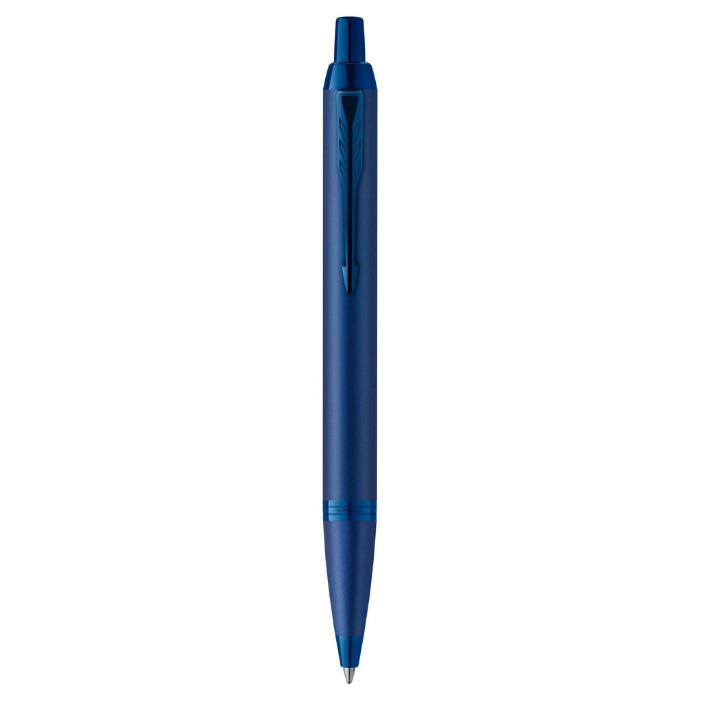 Parker IM Monochrome Ballpoint Pen Blue Stainless Steel Medium Tip