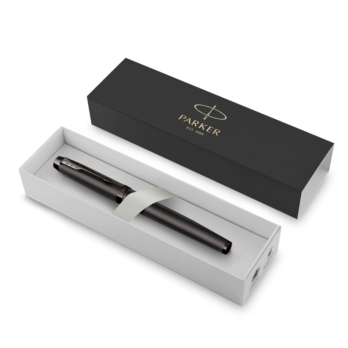 Parker IM Monochrome Fountain Pen Gun Metal Stainless Steel Medium Nib