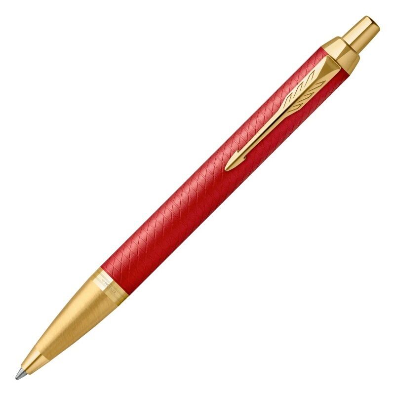 Parker IM Premium Ballpoint Pen Red Lacquer and Gold Trim