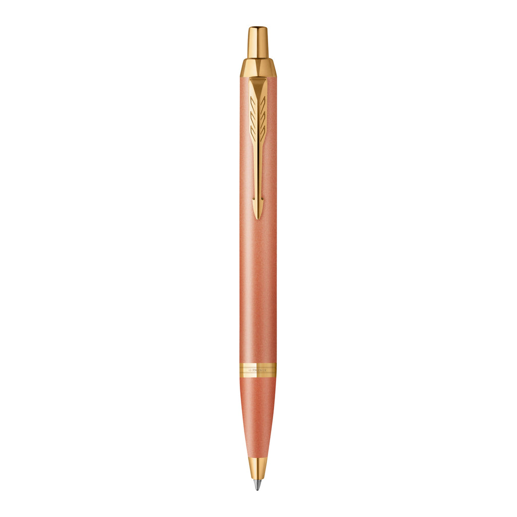 Parker IM Writing Rituals Ballpoint Pen Orange Lacquer and Gold Trim Medium Tip
