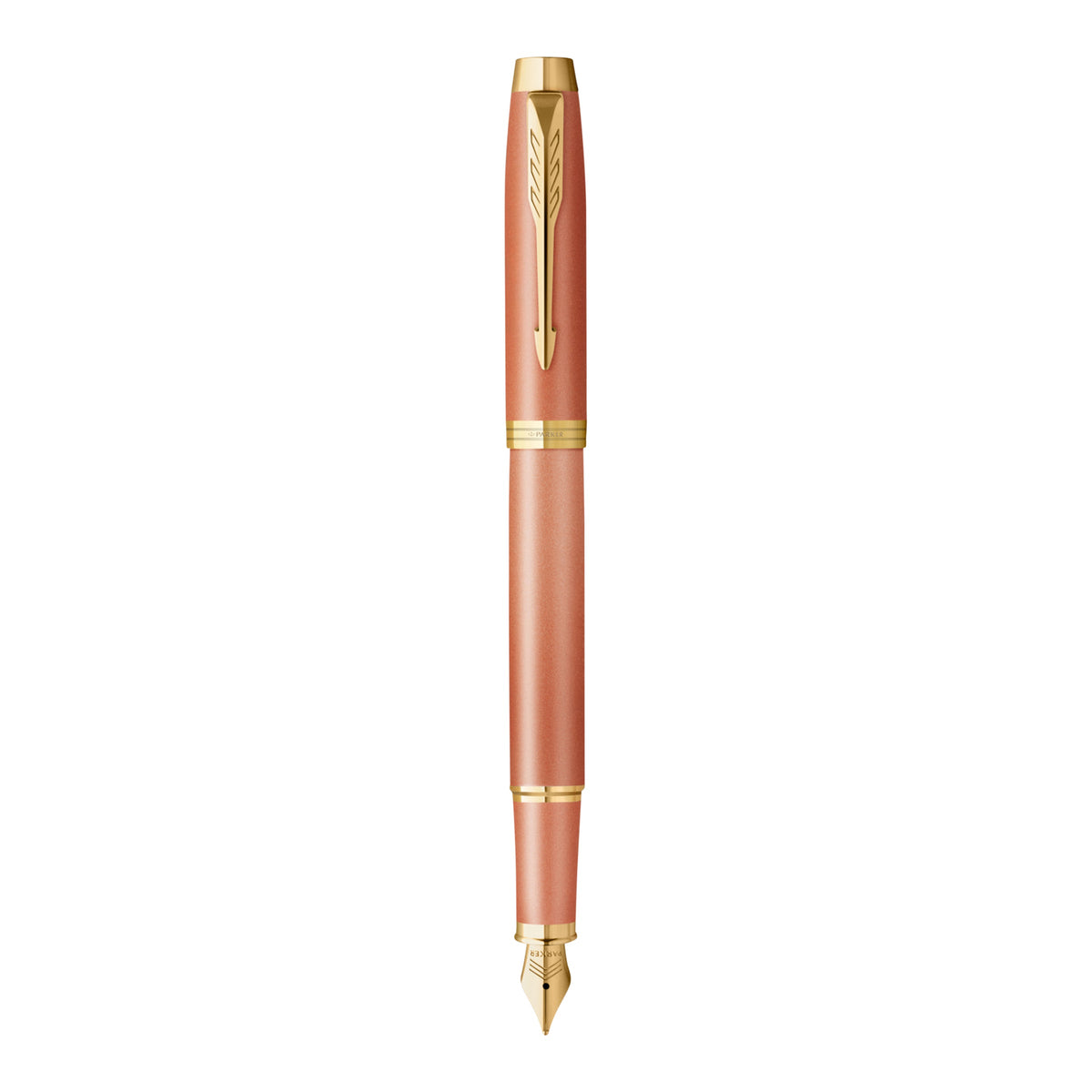 Parker IM Writing Rituals Fountain Pen Orange Lacquer and Gold Trim Medium Nib