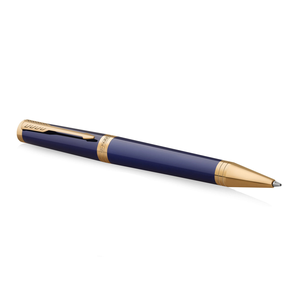 Parker Ingenuity Ballpoint Pen Blue Lacquer and Gold Trim Medium Tip