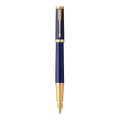 Parker Ingenuity Fountain Pen Blue Lacquer and Gold Trim Fine Nib