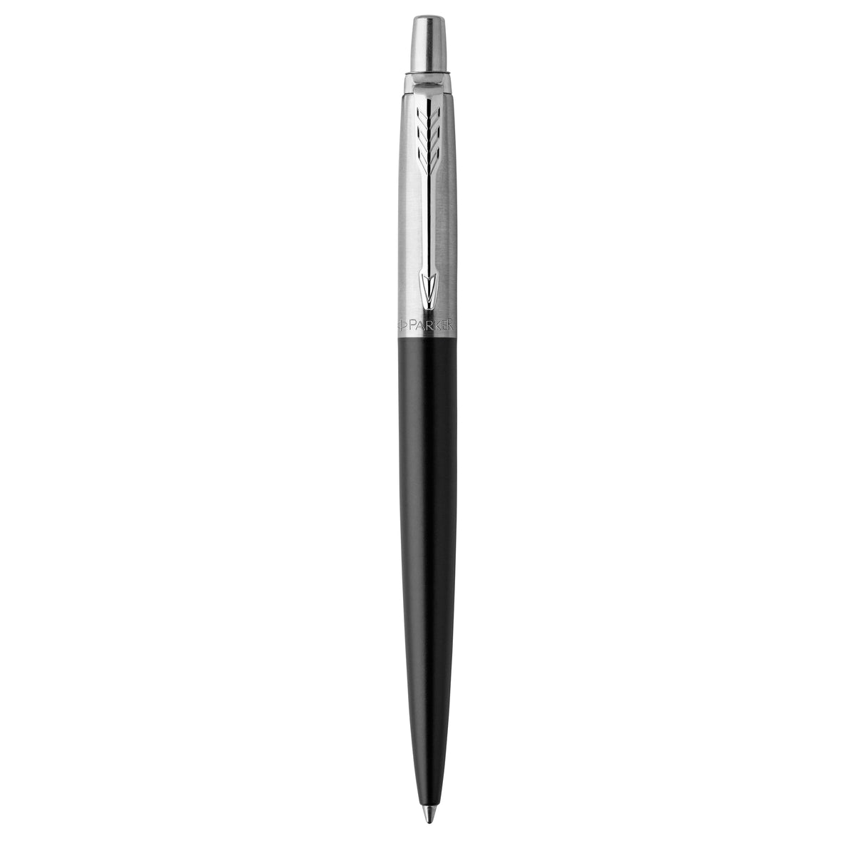 Parker Jotter Ballpoint Pen Bond Street Black and Chrome Trim Medium Tip