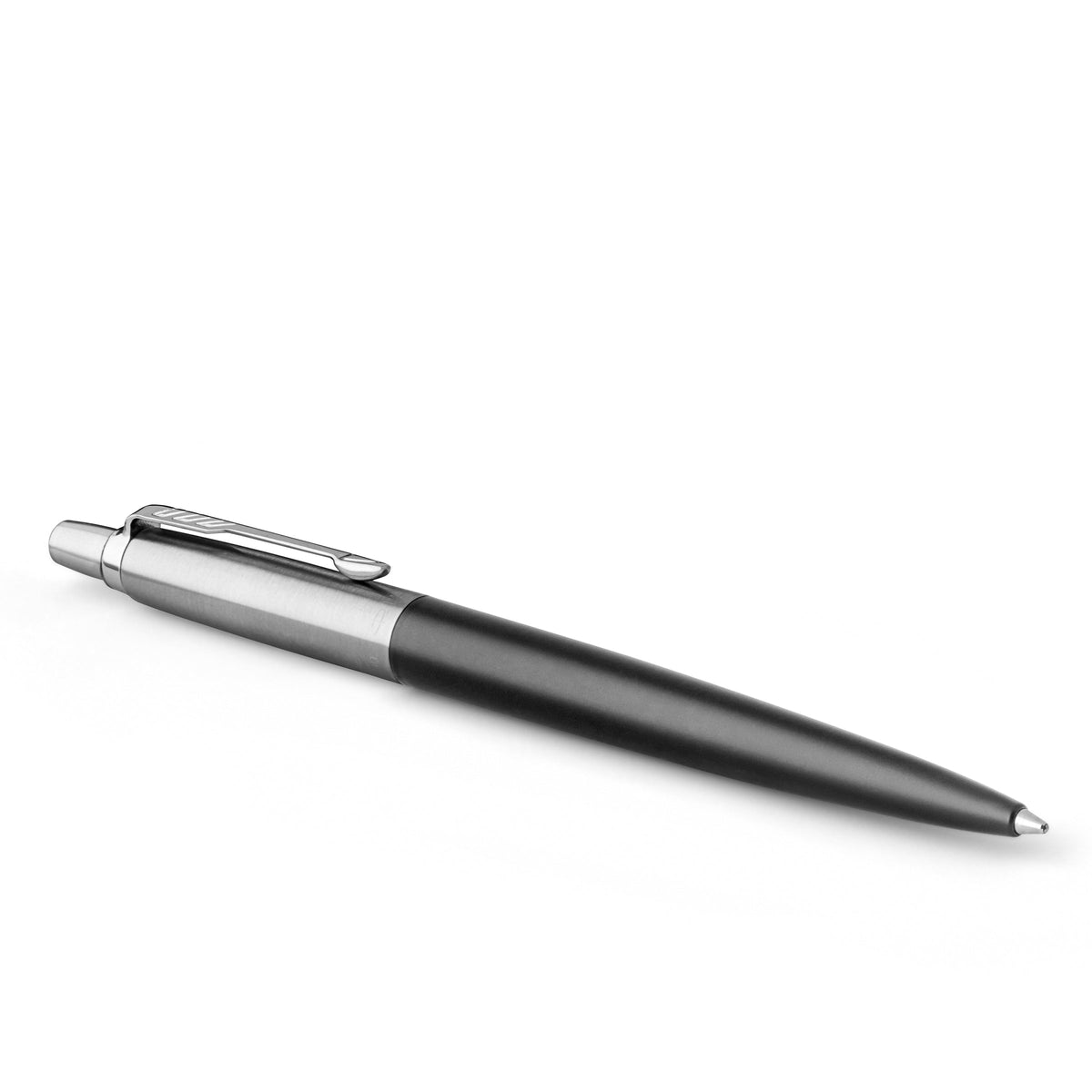 Parker Jotter Ballpoint Pen Bond Street Black and Chrome Trim Medium Tip