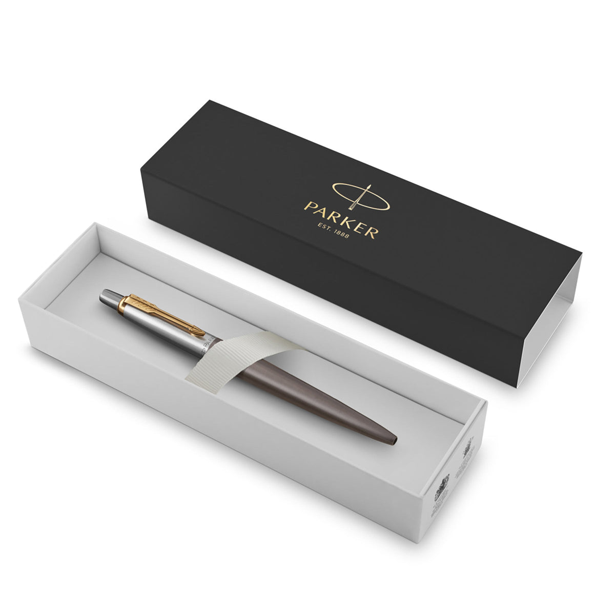 Parker Jotter Ballpoint Pen Grey Lacquer and Gold Trim Medium Tip