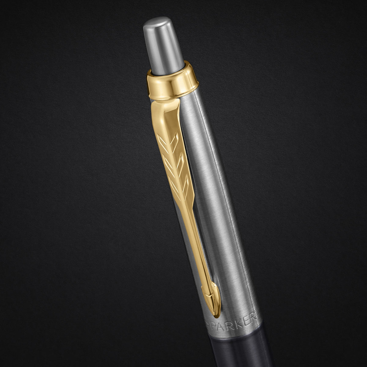 Parker Jotter Ballpoint Pen Grey Lacquer and Gold Trim Medium Tip
