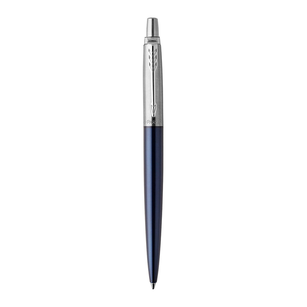 Parker Jotter Ballpoint Pen Royal Blue and Chrome Trim Medium Tip
