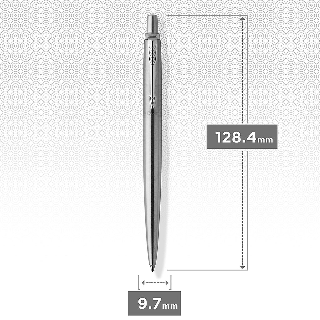 Parker Jotter Ballpoint Pen Stainless Steel and Chrome Trim Medium Tip