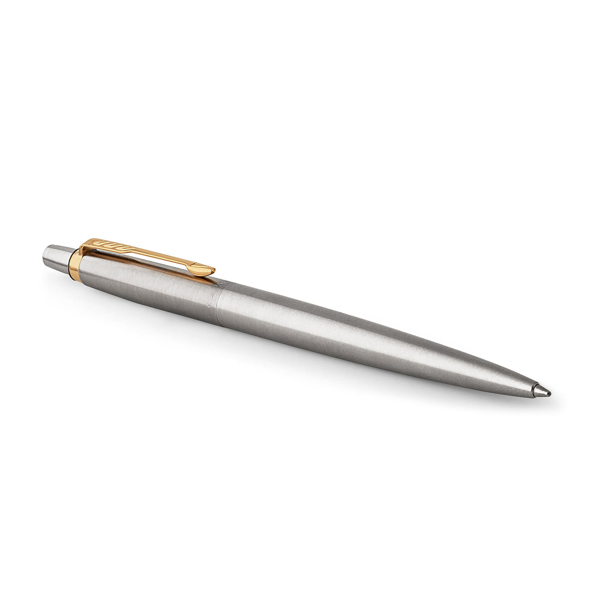 Parker Jotter Ballpoint Pen Stainless Steel and Gold Trim Medium Tip