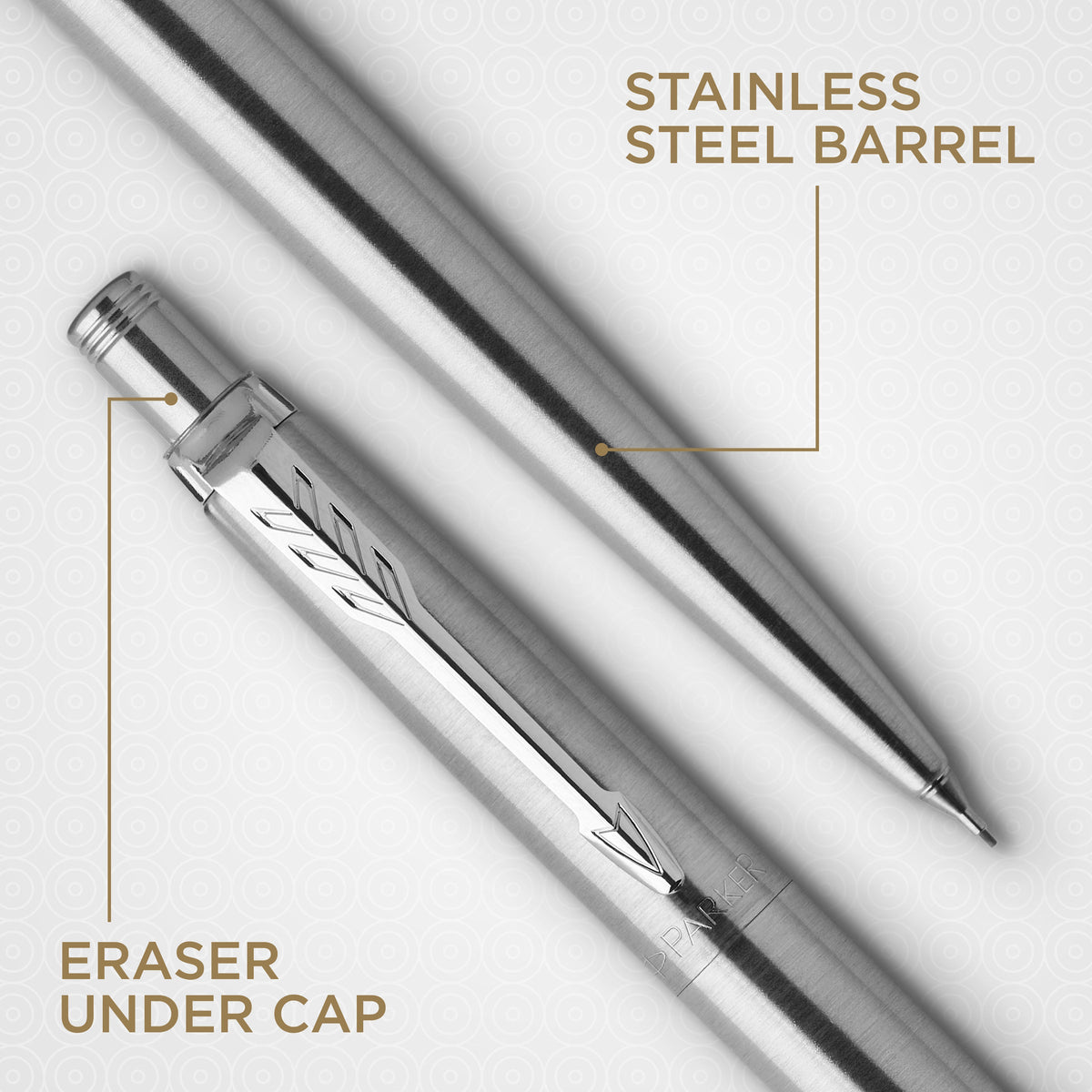 Parker Jotter Mechanical Pencil Stainless Steel Chrome Trim 0.5mm