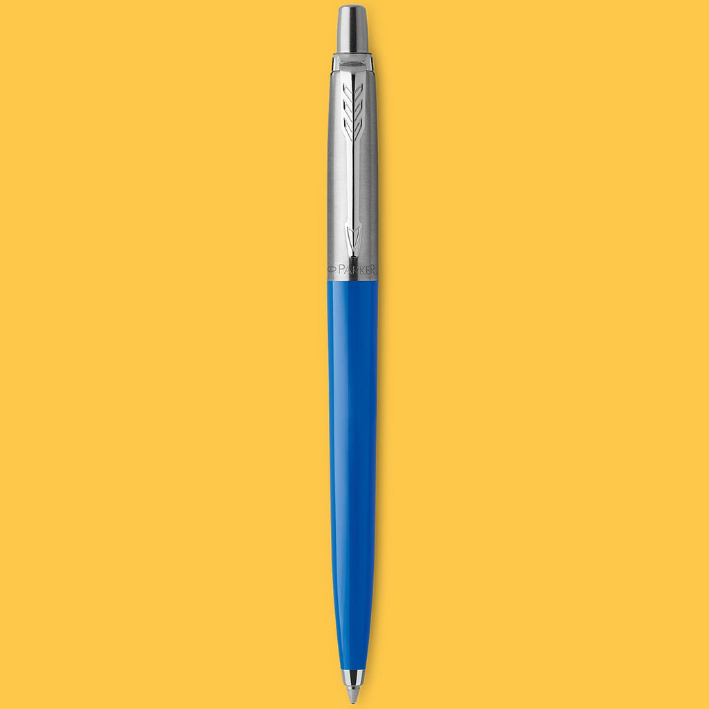 Parker Jotter Original Ballpoint Pen Blue and Chrome Trim Medium Tip