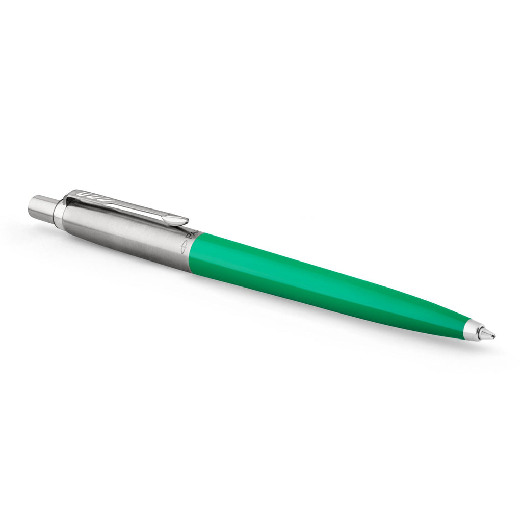 Parker Jotter Original Ballpoint Pen Green and Chrome Trim Medium Tip