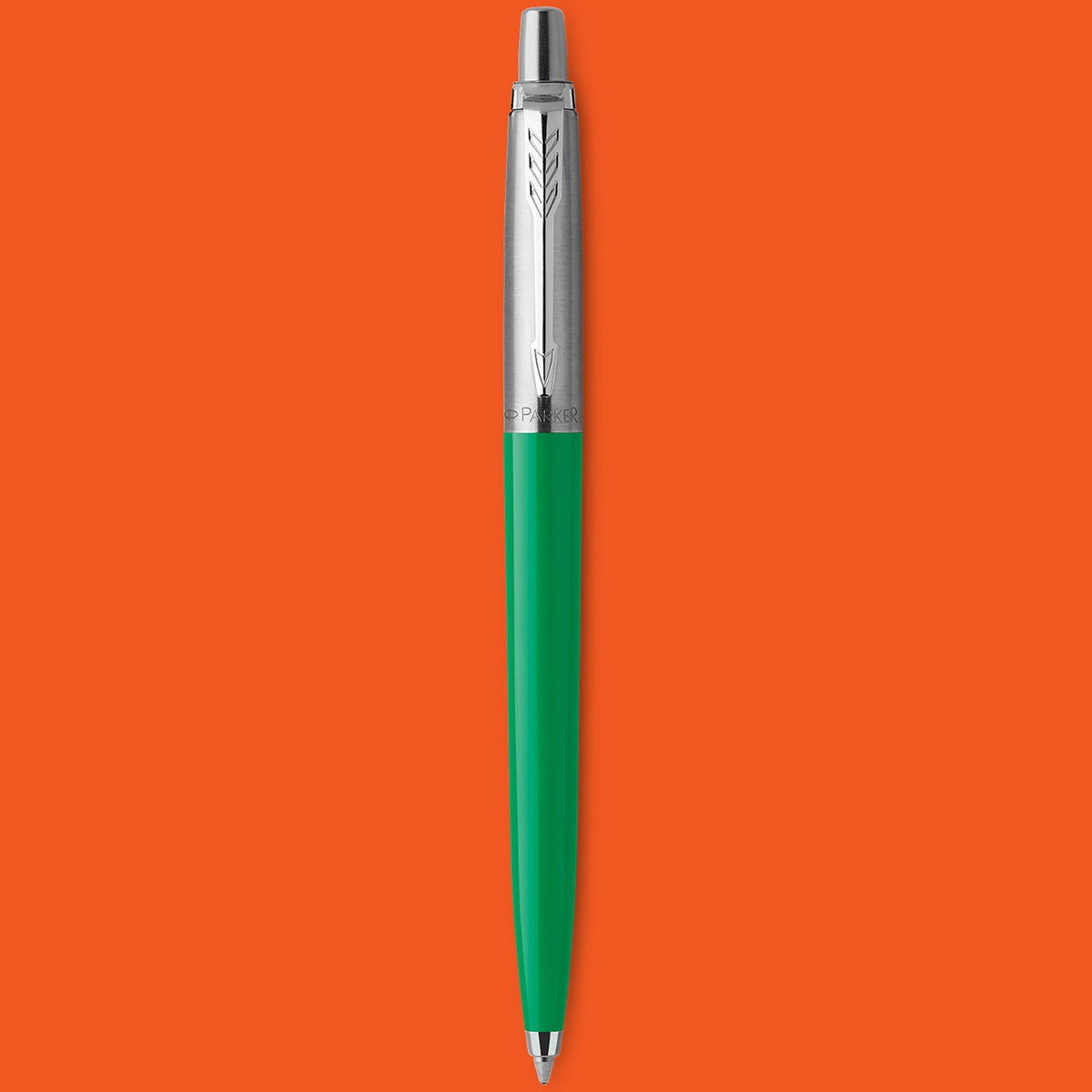 Parker Jotter Original Ballpoint Pen Green and Chrome Trim Medium Tip
