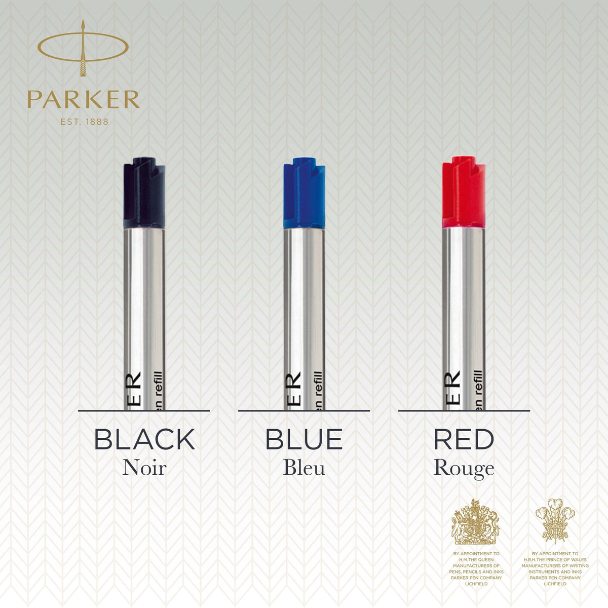 Parker QuinkFlow Ballpoint Refill Black Medium Pack of 10