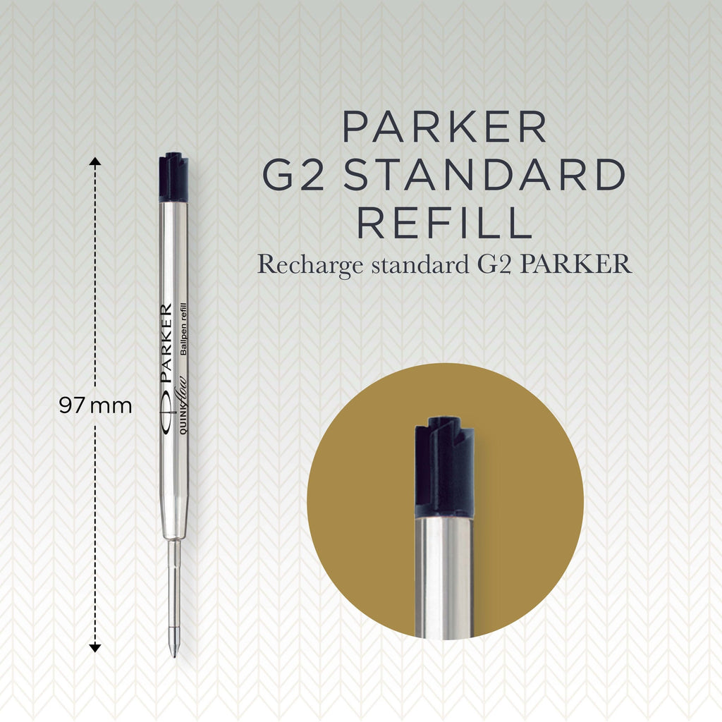 Parker QuinkFlow Ballpoint Refill Black Medium Pack of 3