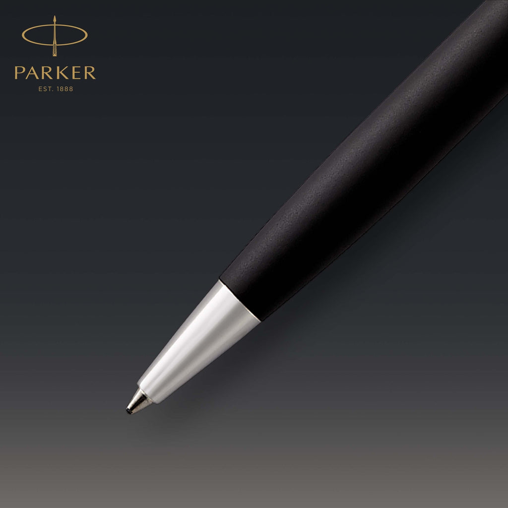 Parker Sonnet Ballpoint Pen Matte Black Lacquer and Palladium Trim Medium Tip