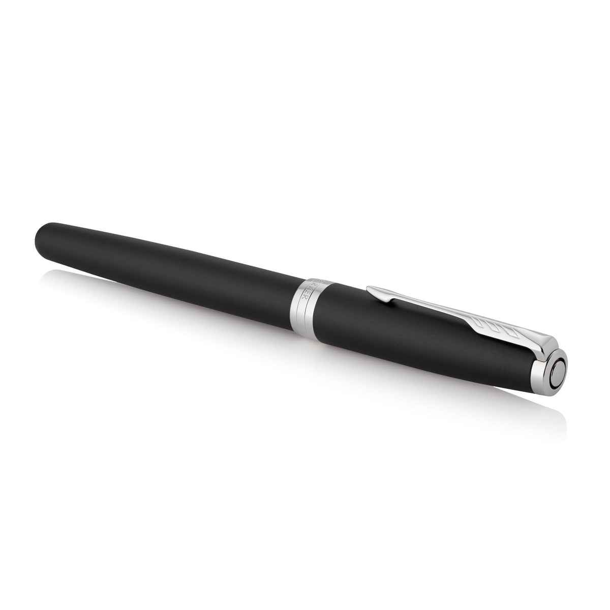 Parker Sonnet Fountain Pen Matte Black Lacquer and Palladium Trim Medium Nib
