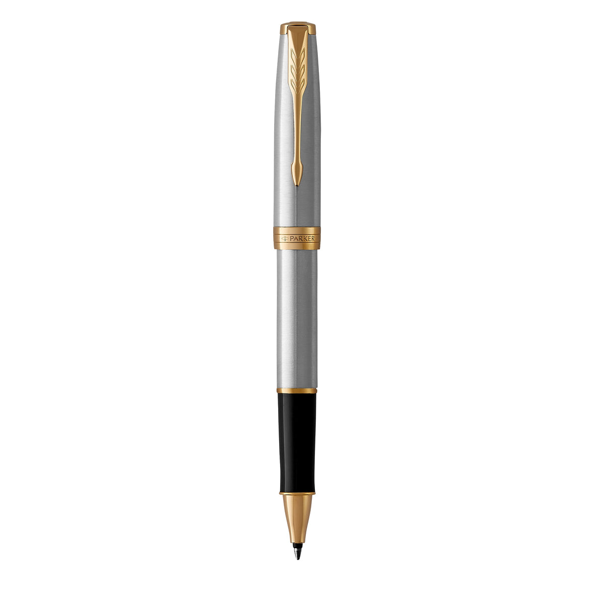 Parker Sonnet Rollerball Pen Stainless Steel and Gold Trim Fine Tip
