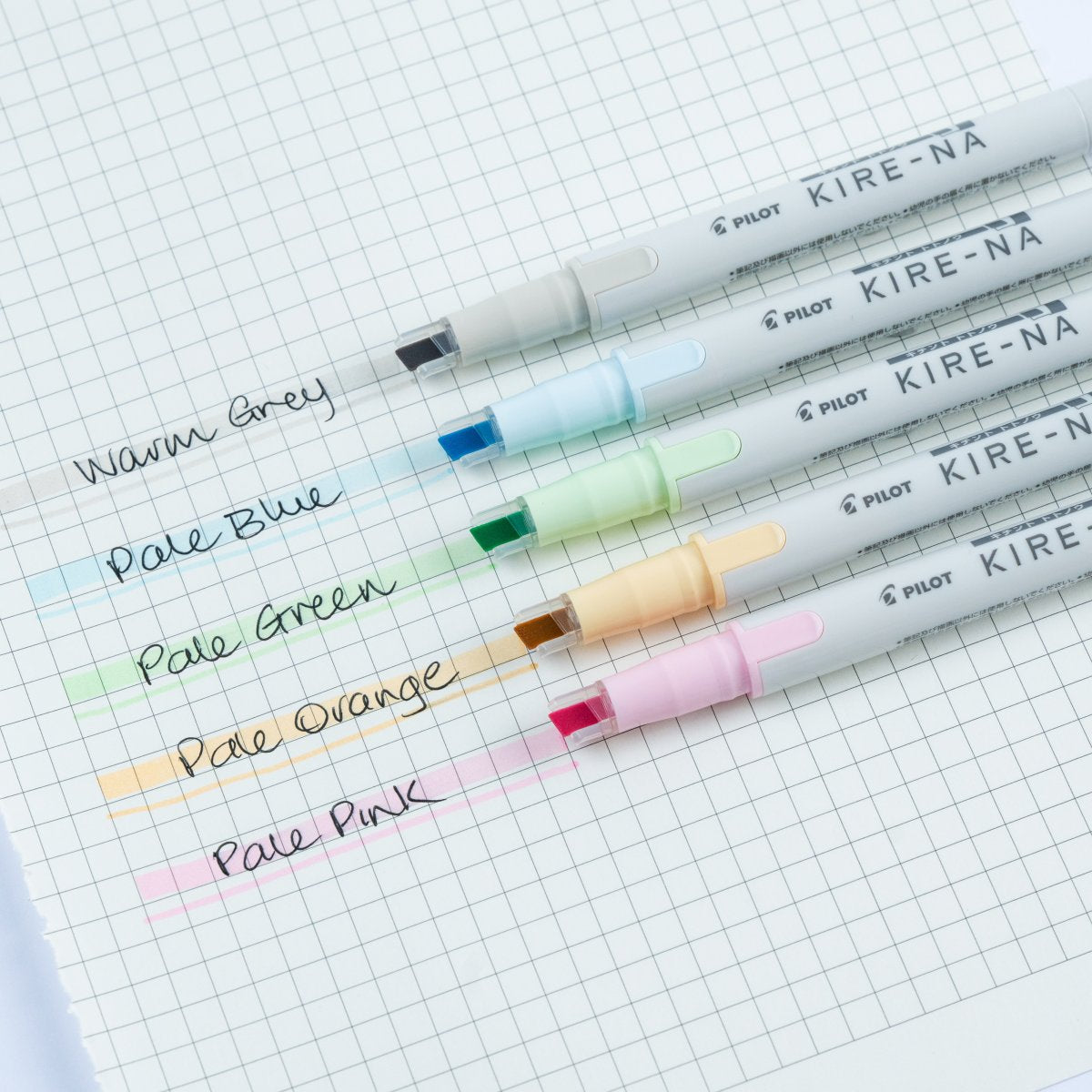 Pilot Kire-Na Dual Tip Highlighter Assorted Pale Colours Box of 10