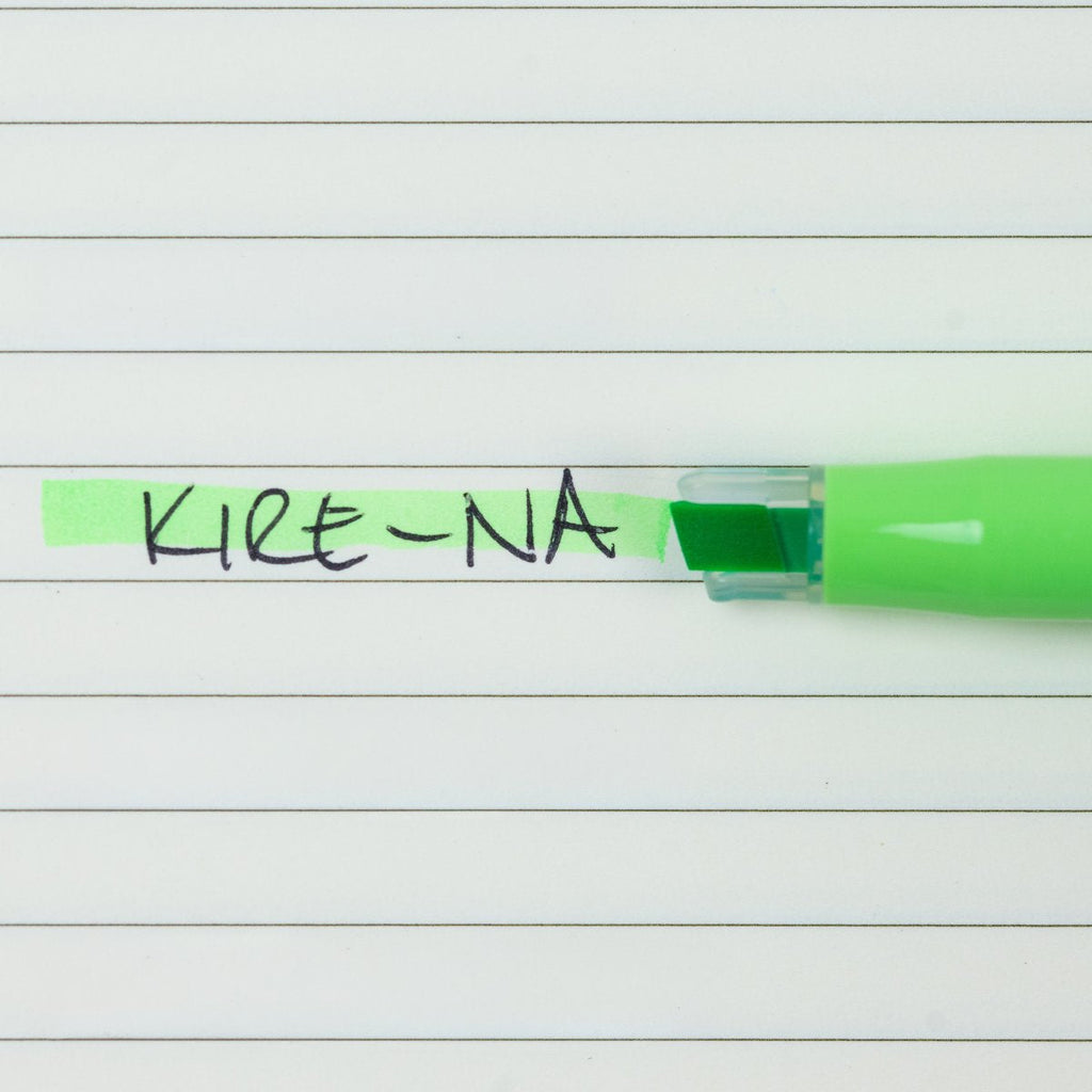 Pilot Kire-Na Dual Tip Highlighter Green Box of 10