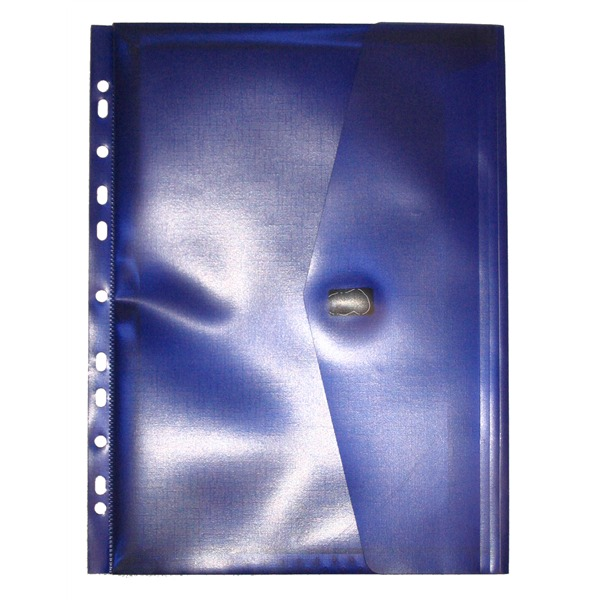 Pop A4 Polywally Binder Wallet with Hook and Loop Purple