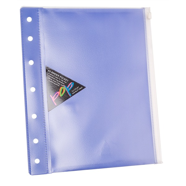 Pop A5 Binder Wallet with Side Zip Purple Pack 10