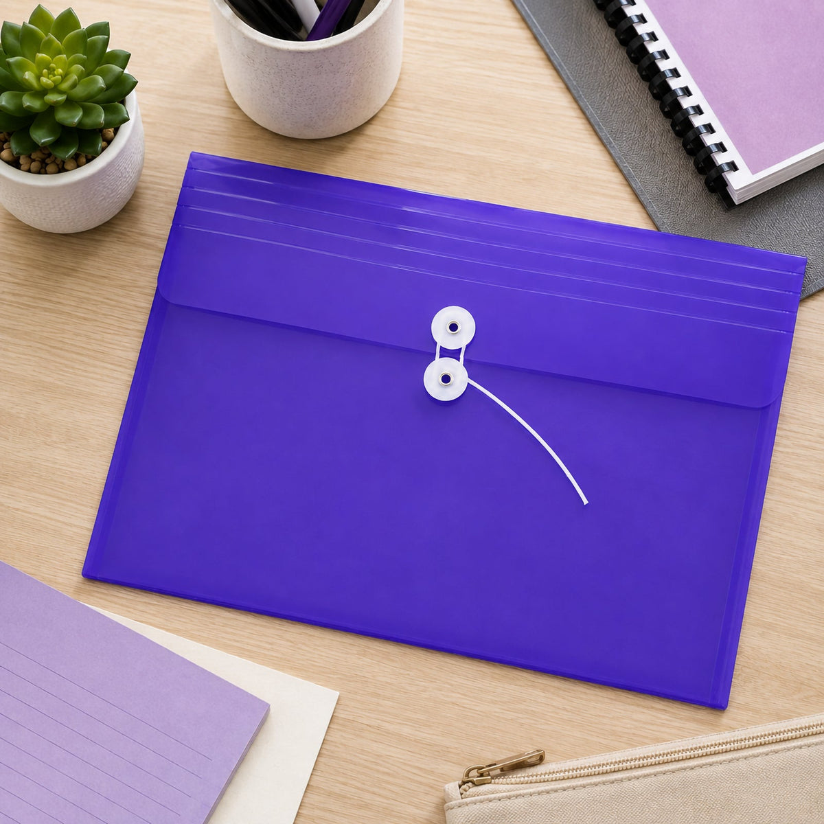 Pop Foolscap Polywally Wallet Purple