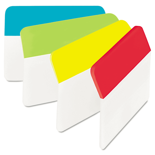 Post-it Durable Tabs Aqua Lime Yellow Red 50 x 38mm 686A-ALYR