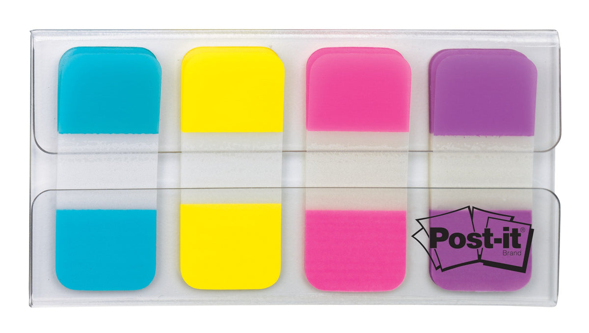 Post-it Durable Tabs Aqua Yellow Pink Violet 15 x 38mm 676-AYPV