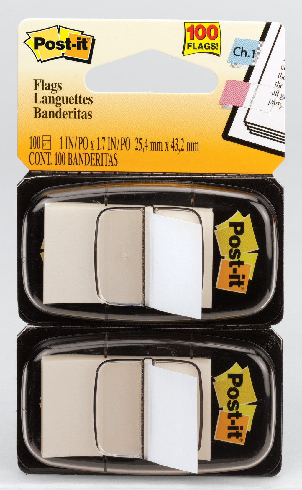 Post-it Flags White 25 x 43mm Twin Pack 680-WE2