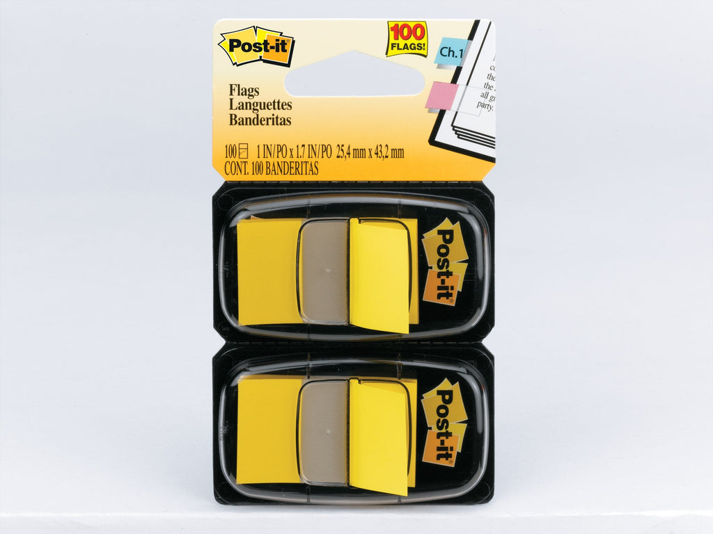 Post-it Flags Yellow 25 x 43mm Twin Pack 680-YW2