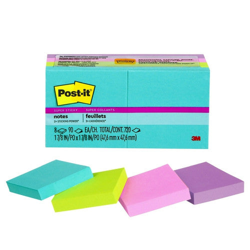 Post-it Super Sticky Notes Rio De Janeiro 48 x 48mm Pack of 8 622-8SSAU