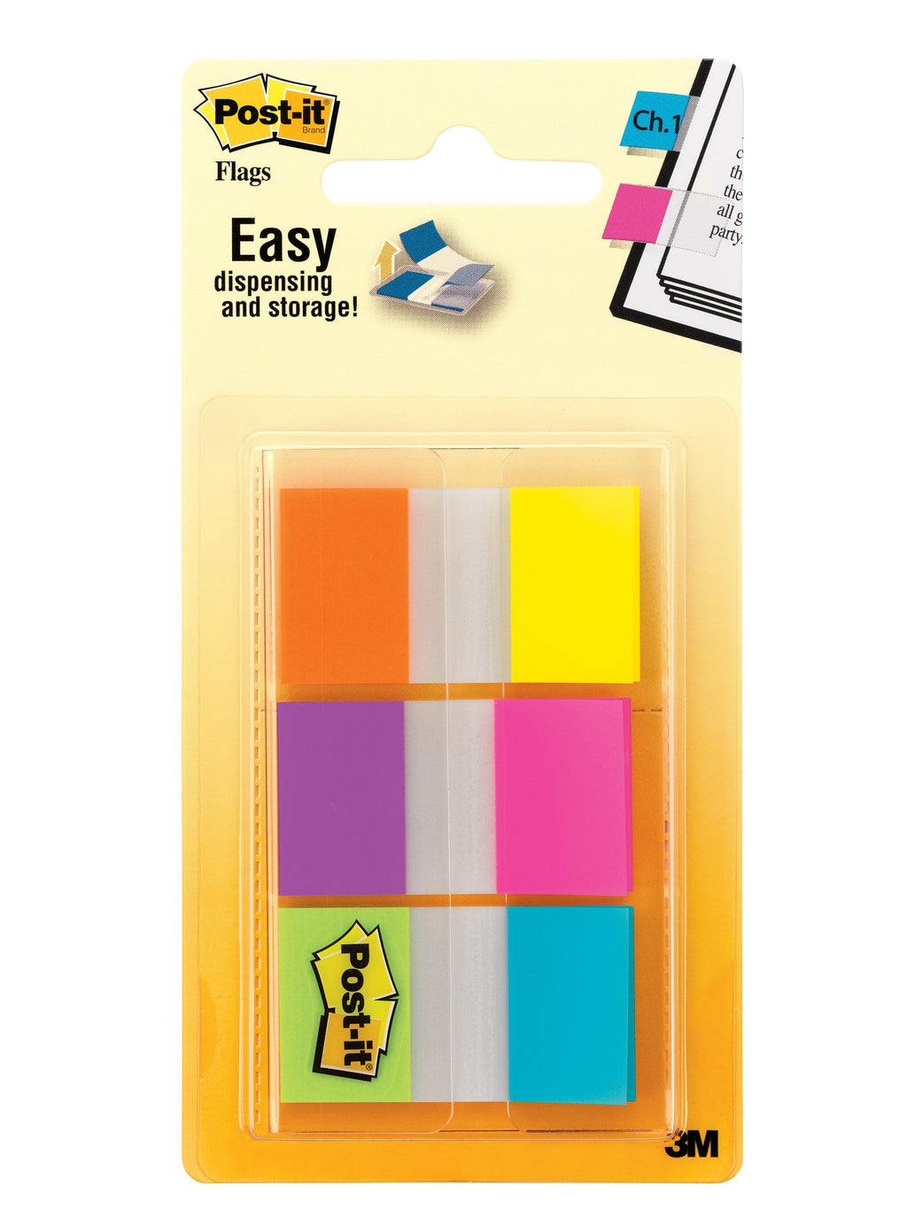 Post-it Flags Bright Assorted 25 x 43mm 680-EG-ALT