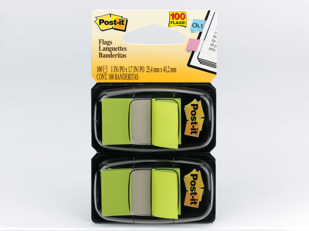 Post-it Flags Bright Green 25 x 43mm Twin Pack 680-BG2