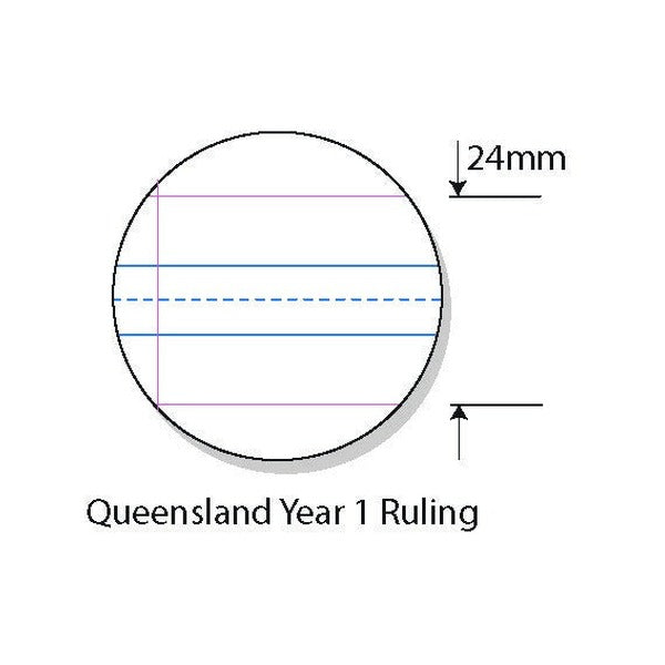 Protext Exercise Book A4 48 Page QLD Year 1 Ruled Emu Pack of 20