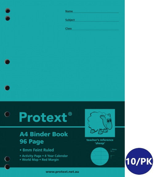 Protext Binder Book A4 96 Page Ruled PP Cover Sheep