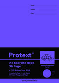 Protext Exercise Book A4 96 Page QLD Year 3 and 4 Ruled with Margin Turtle