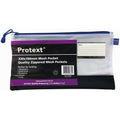 Protext Mesh Pouch 330 x 180mm with Note Card Holder Assorted Zipper Pack of 20